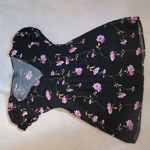 Women's Black dress with flowers size XL Wild Fable